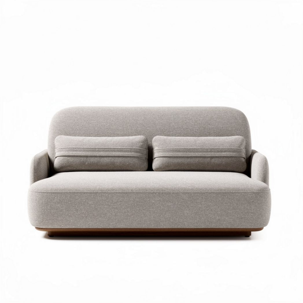 Divano in tessuto grigio con cuscini rimovibili 200 x 100 x 85cm