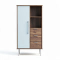 Armadio in legno con ante bianche e ripiani interni dimensioni 80 x 40 x 180cm